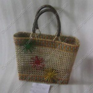Làn cói đan mắt cói đính hoa màu VNH0029