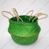 Giỏ đan cói dập màu xanh lá VNH0098