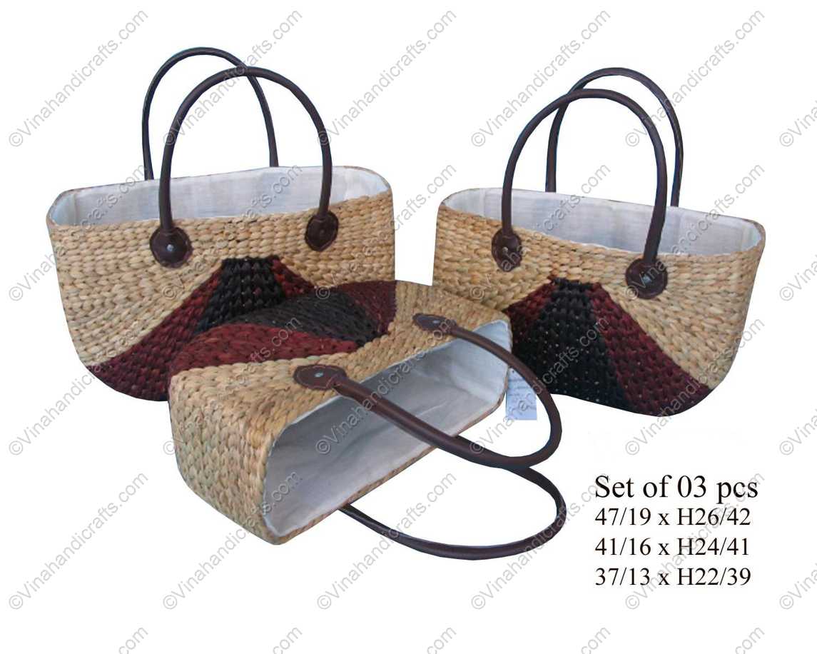 Túi bèo đính quai họa tiết màu VNH0202