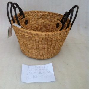 Giỏ bèo trơn quai da VNH0104