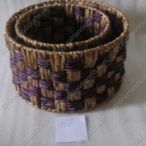 Giỏ bèo tròn họa tiết màu VNH0035