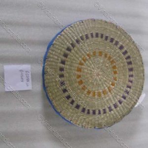 Đệm cói mút tròn họa tiết màu VNH0056