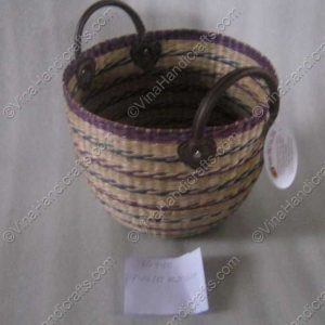 Giỏ cói quai da màu VNH0067