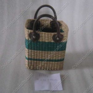 Túi cói quai da sọc ngang VNH0078