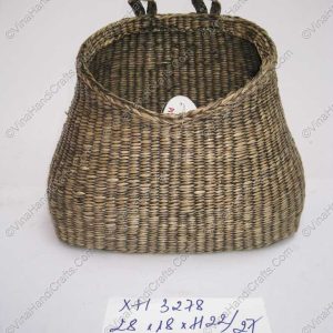Giỏ cói màu hai quai móc VNH0122