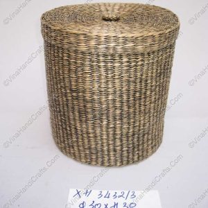 Hộp cói tròn cao có nắp VNH0127