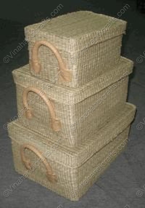 Seagrass boxes rectangular natural color vnh0363