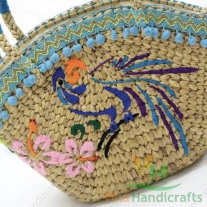 Túi cói - lục bình trang trí họa tiết VNH0441